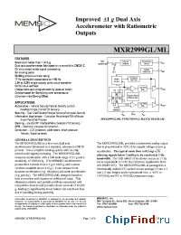 Datasheet MXR2999GL manufacturer Memsic