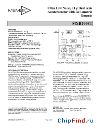 Datasheet MXR2999UL manufacturer Memsic