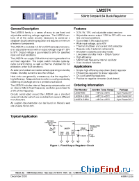 Datasheet LM2574-3.3BN manufacturer Micrel