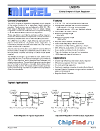 Datasheet LM2575-12BN manufacturer Micrel