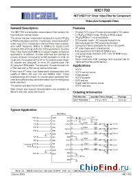 Datasheet MIC1700BWME manufacturer Micrel