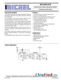 Datasheet MIC2026-1BM manufacturer Micrel