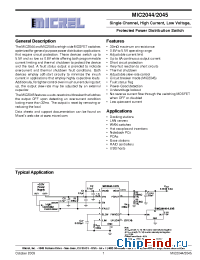 Datasheet MIC2045 manufacturer Micrel