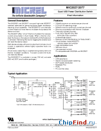 Datasheet MIC2077 manufacturer Micrel