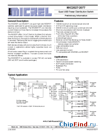 Datasheet MIC2077-2BM manufacturer Micrel