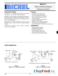 Datasheet MIC2171 manufacturer Micrel