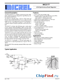 Datasheet MIC2177-3.3BWM manufacturer Micrel