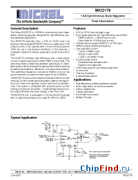 Datasheet MIC2179-5.0 manufacturer Micrel