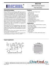 Datasheet MIC2196 manufacturer Micrel