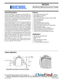 Datasheet MIC2204YMM manufacturer Micrel