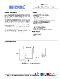 Datasheet MIC2212-3.3BML производства Micrel