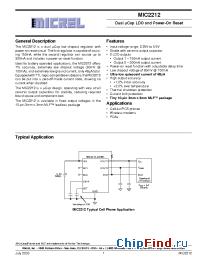 Datasheet MIC2212-PMBML manufacturer Micrel