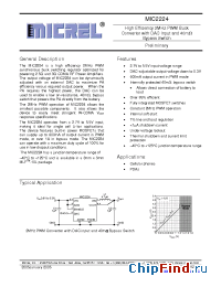 Datasheet MIC2224YML производства Micrel