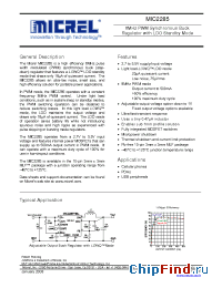 Datasheet MIC2285YML производства Micrel