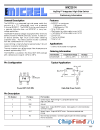 Datasheet MIC2514BM5 производства Micrel