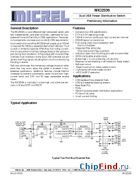 Datasheet MIC2536-2BMM производства Micrel
