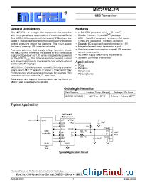 Datasheet MIC2551A-2.5 manufacturer Micrel