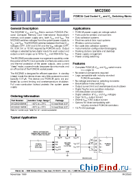 Datasheet MIC2560-1BWM производства Micrel
