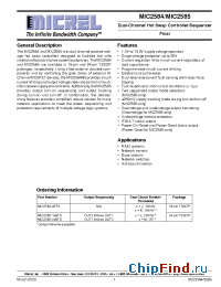 Datasheet MIC2585-2KBTS производства Micrel
