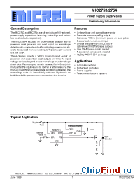 Datasheet MIC2753-SBM5 производства Micrel