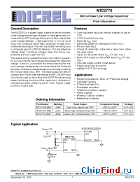 Datasheet MIC2776H manufacturer Micrel