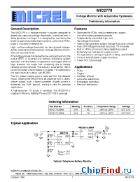 Datasheet MIC2778 manufacturer Micrel