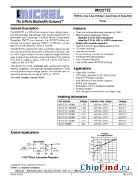 Datasheet MIC3775-1.65BMM manufacturer Micrel