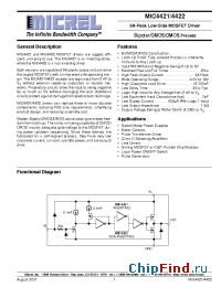 Datasheet MIC4422 manufacturer Micrel