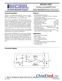 Datasheet MIC4452A manufacturer Micrel
