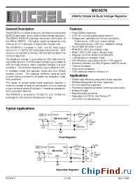 Datasheet MIC4576-3.3BU производства Micrel