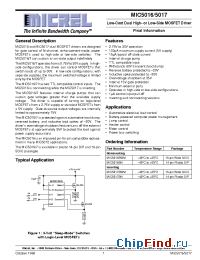 Datasheet MIC5017A manufacturer Micrel