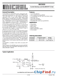 Datasheet MIC5020BN manufacturer Micrel