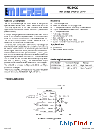 Datasheet MIC5022 manufacturer Micrel