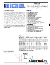 Datasheet MIC5200 manufacturer Micrel