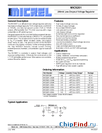 Datasheet MIC5201 manufacturer Micrel