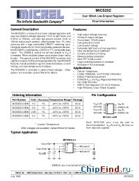 Datasheet MIC5202-3.0B manufacturer Micrel