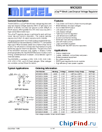 Datasheet MIC5203-3.0BM5 manufacturer Micrel