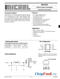 Datasheet MIC5204 manufacturer Micrel