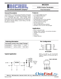 Datasheet MIC5204B manufacturer Micrel