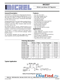 Datasheet MIC5207-1.8BM5 manufacturer Micrel