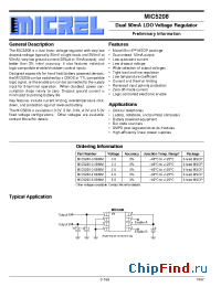 Datasheet MIC5208 manufacturer Micrel