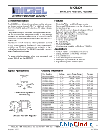 Datasheet MIC5209 manufacturer Micrel