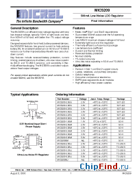 Datasheet MIC5209-2.5 manufacturer Micrel