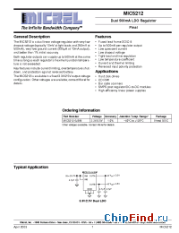 Datasheet MIC5212-SJBM manufacturer Micrel