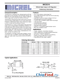 Datasheet MIC5216 manufacturer Micrel