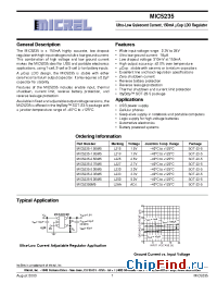 Datasheet MIC5235-1.5BM5 manufacturer Micrel