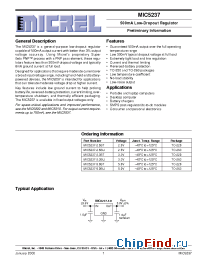 Datasheet MIC5237-2.5BU manufacturer Micrel