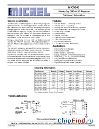 Datasheet MIC5245 manufacturer Micrel