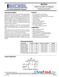 Datasheet MIC5246-2.8BM5 manufacturer Micrel