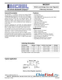 Datasheet MIC5247 manufacturer Micrel